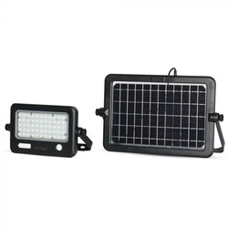 Solar lampor V-Tac 10W LED Solar strålkastare - Svart, inkl. solcell, sensor, IP65