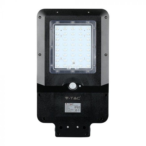 V-Tac 15W Solar gatulampa LED - Svart, inkl. solcell, sensor, IP65