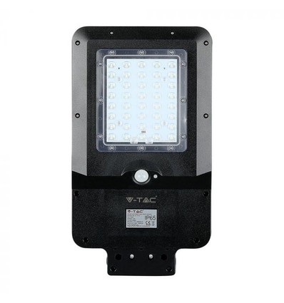 V-Tac 15W Solar gatulampa LED - Svart, inkl. solcell, sensor, IP65