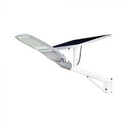  V-Tac 50W Solar gatulampa LED - Vit, inkl. solcell, fjärrkontroll, IP65