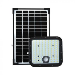 Solar strålkastare V-Tac 30W Solar strålkastare LED - Svart, inkl. solcell, fjärrkontroll, inbyggt batteri, IP65