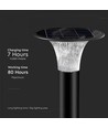 V-Tac 15W Solar trädgårdslampa LED - Svart, Ø25.7 cm, solcell, sensor, IP65