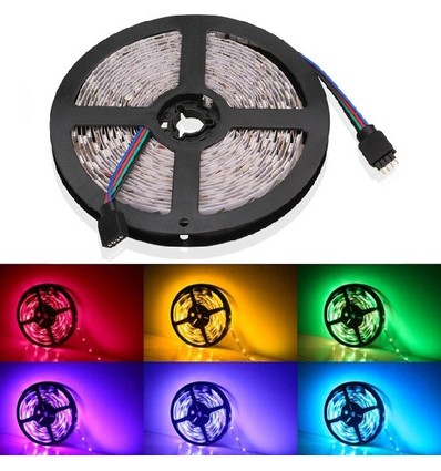 V-Tac 7W/m RGB stänksäker LED strip - 5m, 60 LED per. meter