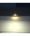 3W Solcellsvägglampa LED - IP65, svart, sensor