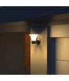 15W Solcellsvägglampa LED - IP65, svart, sensor