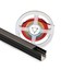 Profilset för akustikpanel inklusive 10W COB LED-strip - Enfärgad COB LED-strip, komplett med svart cover och ändstycken