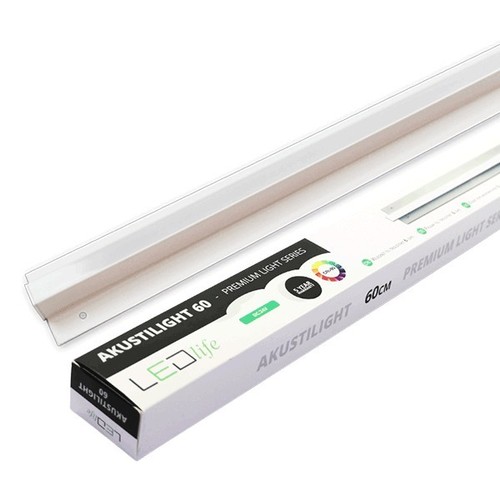 Akustilight 60 cm LED ljusskena - 19W, till akustiktakplattor, träbetong eller gips, 24V