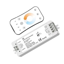 CCT LED strips LEDlife rWave CCT controller med fjärrkontroll och hållare - 12V (96W), 24V (192W)