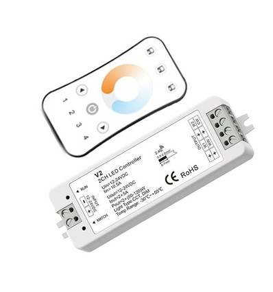 LEDlife rWave CCT controller med fjärrkontroll och hållare - 12V (96W), 24V (192W)