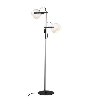 Outlet: Halo Design - D.C golvlampa 2L Ø18 E27, Opal med ek-Svart