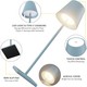 Uppladdningsbar LED bordslampa Inomhus/utomhus - Ljusblå, touch dimbar, CCT, IP54 utomhus bordslampa