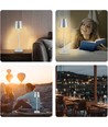 Uppladdningsbar LED bordslampa Inomhus/utomhus - Grå, touch dimbar, CCT, IP54 utomhus bordslampa