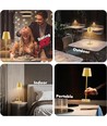 Uppladdningsbar LED bordslampa Inomhus/utomhus - Senapsgul / guld, touch dimbar, CCT, IP54 utomhus bordslampa