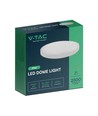 V-Tac 24W LED takarmatur - Ø29,5cm, Höjd: 5,5cm, vit kant, inkl. ljuskälla