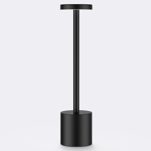 Uppladdningsbar LED bordslampa - Svart, touch dimbar, CCT, IP20 bordslampa