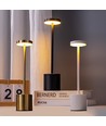 Uppladdningsbar LED bordslampa - Guld, touch dimbar, CCT, IP20