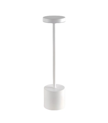 Uppladdningsbar LED bordslampa - Vit, touch dimbar, CCT, IP20