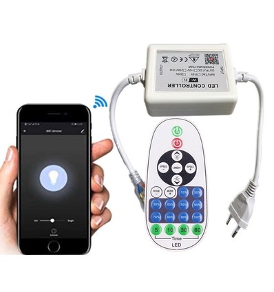 230V WiFi Smart Home CCT controller - Inkl. ändstycke, till 230V CCT, minnesfunktion, max 100 m.