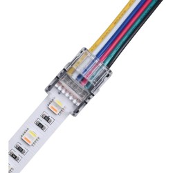 RGB+W LED strip tillbehör LED strip skarv till lösa ledningar - 12mm, RGB+CCT, IP20, 5V-24V