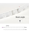 5m 22W/m RGB LED-strip - 24V DC, IP68, Wall washer, 48 LED per meter