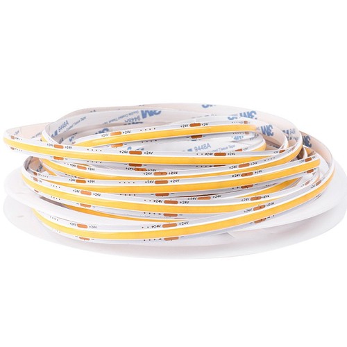 12W/m Dot-free COB-LED strip - 5m, IP20, 320 LED per. meter, 24V, COB LED