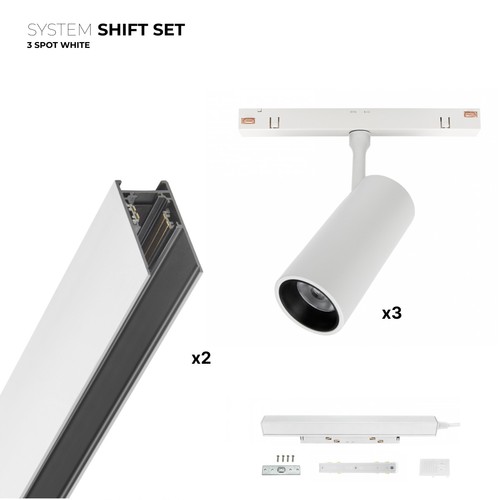 Spectrum SHIFT 3x spot set - 2 meter komplett + spots, Vit