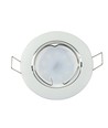 Downlight kit utan ljuskälla - Hål: Ø7,4 cm, Mål: Ø8,2 cm, Vit, välj MR16 eller GU10 sockel