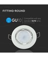 MR16 eller GU10 Downlight-kit - Utan ljuskälla, vit, hål: Ø7,4 cm, mått: Ø8,2 cm