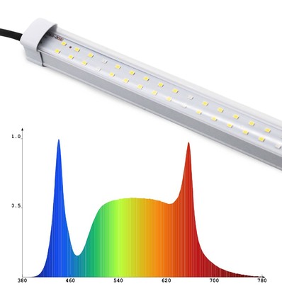 LEDlife Max-Grow 15W växtarmatur - 60cm, 15W LED, fullt spektrum (Vitt ljus), IP65