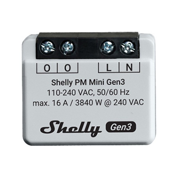 Shelly Plus PM Mini (GEN 3) - WiFI effektmätare utan relä (230VAC) 