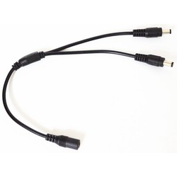Enkelfärgad LED strip DC-kabel splitter - 5V-48V, svart