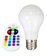 V-Tac 6W RGB LED lampa - Med RF fjärrkontroll, E27