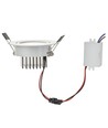 LEDlife 3W downlight - Hål: Ø7,5 cm, Mål: Ø8,5 cm, vit kant, dimbar, 230V