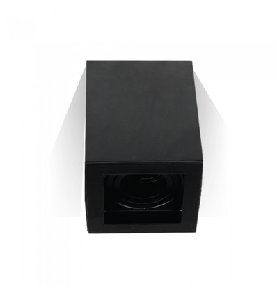 GU10 Taklampa - IP20, fyrkantig, svart, utan ljuskälla