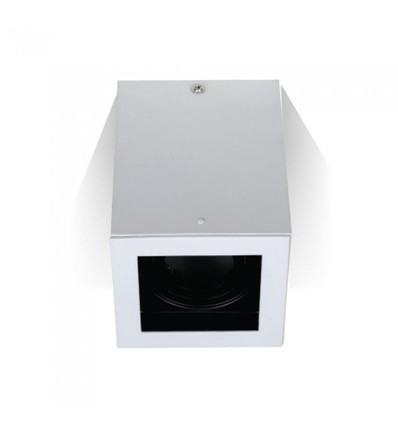 Taklampa GU10 - IP20, fyrkantig, vit, utan ljuskälla