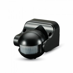Utomhus vägglampa V-Tac rörelsesensor - LED vänlig, svart, PIR infraröd, IP44 utomhusbruk