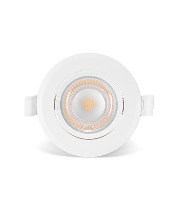 Outlet: EN: LED E6 DOWN LIGHT 5W 3000K ADJUSTABLE ANGLE（cutout：70-75mm）/COLOR BOX/3PCS