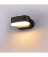 V-Tac 6W LED svart vägglampa - Oval, roterbar 350 grader, IP65 utomhusbruk, 230V, inkl. ljuskälla