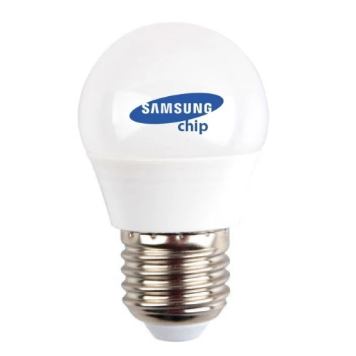 E27 4,5W LED klotlampa - G45, Samsung LED chip