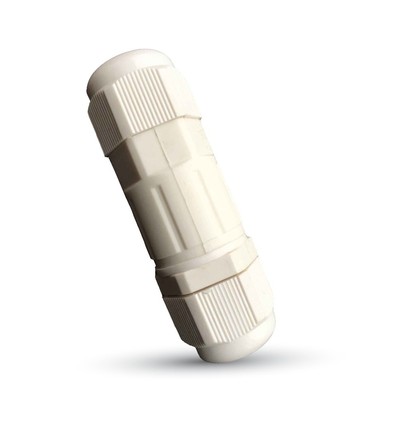 Rund kopplingsdosa - IP68 vattentät, vit, för skarvning av kablar