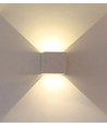 V-Tac 5W LED vit vägglampa - Kvadrat, justerbar spridning, IP65 utomhusbruk, 230V, inkl. ljuskälla