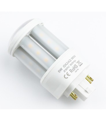 Lagertömning: LEDlife GX24Q LED lampa - 5W, 360°, matt glas