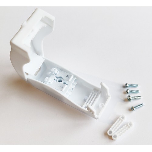 Vit kopplingsdosa med snabbkoppling - IP20 inomhus, 2-pol, dragavlastning