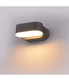 V-Tac 6W LED grå vägglampa - Oval, roterbar 350 grader, IP65 utomhusbruk, 230V, inkl. ljuskälla