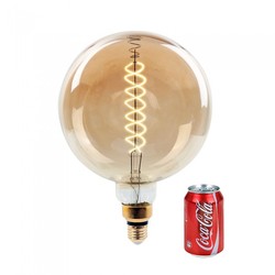E27 Globe LED lampor V-Tac 8W LED jätte globlampa - Filament, Ø20 cm, dimbar, extra varmvitt, 2000K, E27