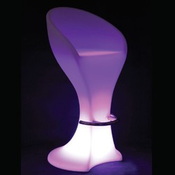  V-Tac RGB LED stol - Uppladdningsbart, med fjärrkontroll, 50x110x56 cm