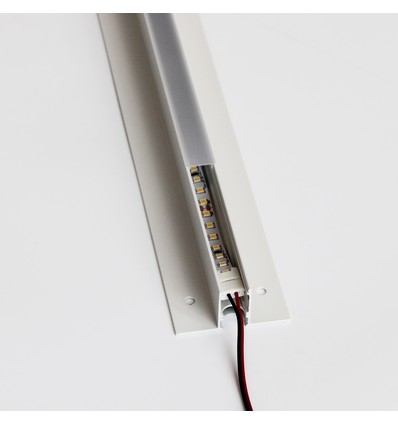 Troldtekt-skena 60 cm för LED-strips - Infälld, kan förlängas