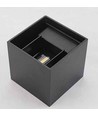 5W LED vägglampa - IP65 utomhus, fyrkantig, justerbar spridning, svart, inkl. ljuskälla