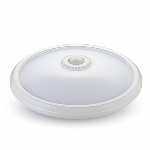 V-Tac 12W LED sensorarmatur - Samsung LED chip, PIR sensor, IP20 inomhus, 230V, inkl. ljuskälla