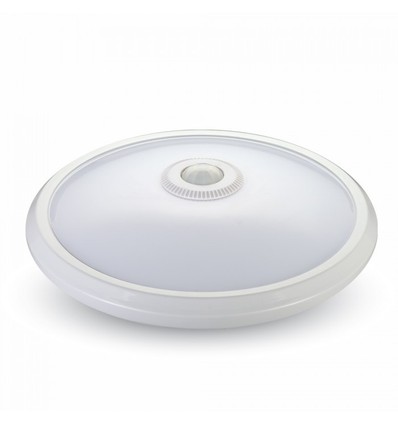 V-Tac 12W LED sensorarmatur - Samsung LED chip, PIR sensor, IP20 inomhus, 230V, inkl. ljuskälla